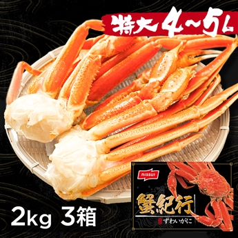 ボイルずわいがに脚肩　約2kg(4肩) 3箱セット