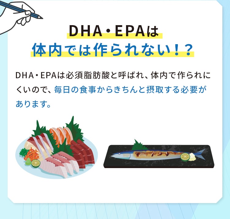 DHA・EPAは体内では作られない！？